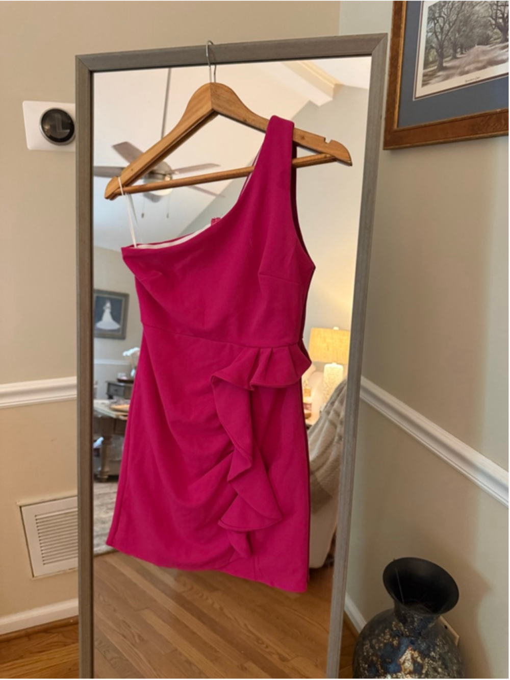 Women's Hello Molly Fuchsia One Shoulder Dress Size 6
